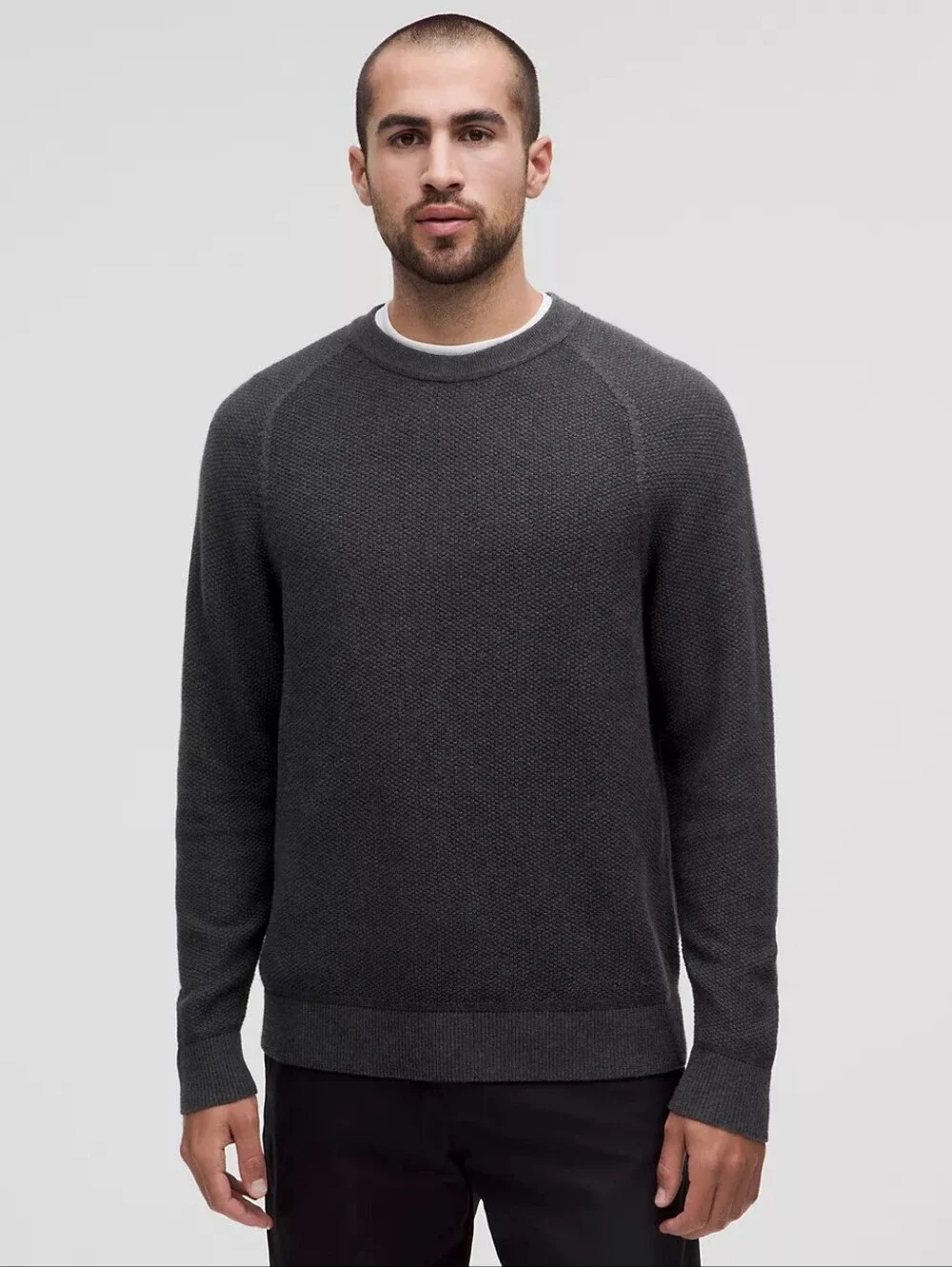 Lululemon Athletica Textured Knit Classic Fit Crewneck Sweater Size S